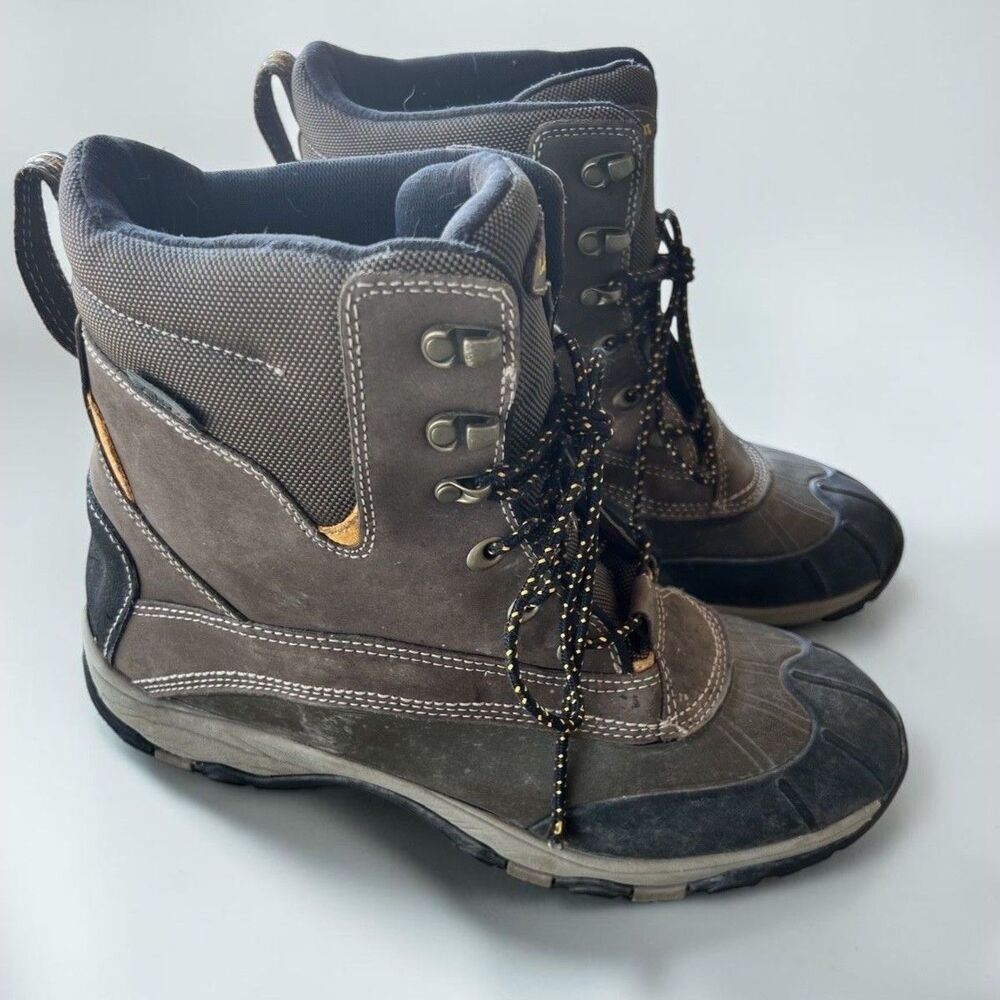 L.L.Bean Men’s Size 12 M PrimaLoft Insulated Winter Work Snow Boots Brown